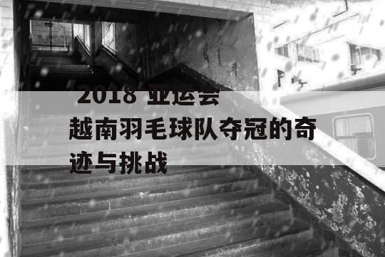  2018 亚运会 越南羽毛球队夺冠的奇迹与挑战